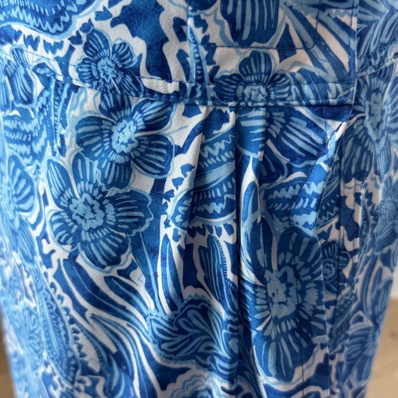 RipSkirt Hawaii Midi Skirt Blue and White Size Medium - Picture 3 of 7